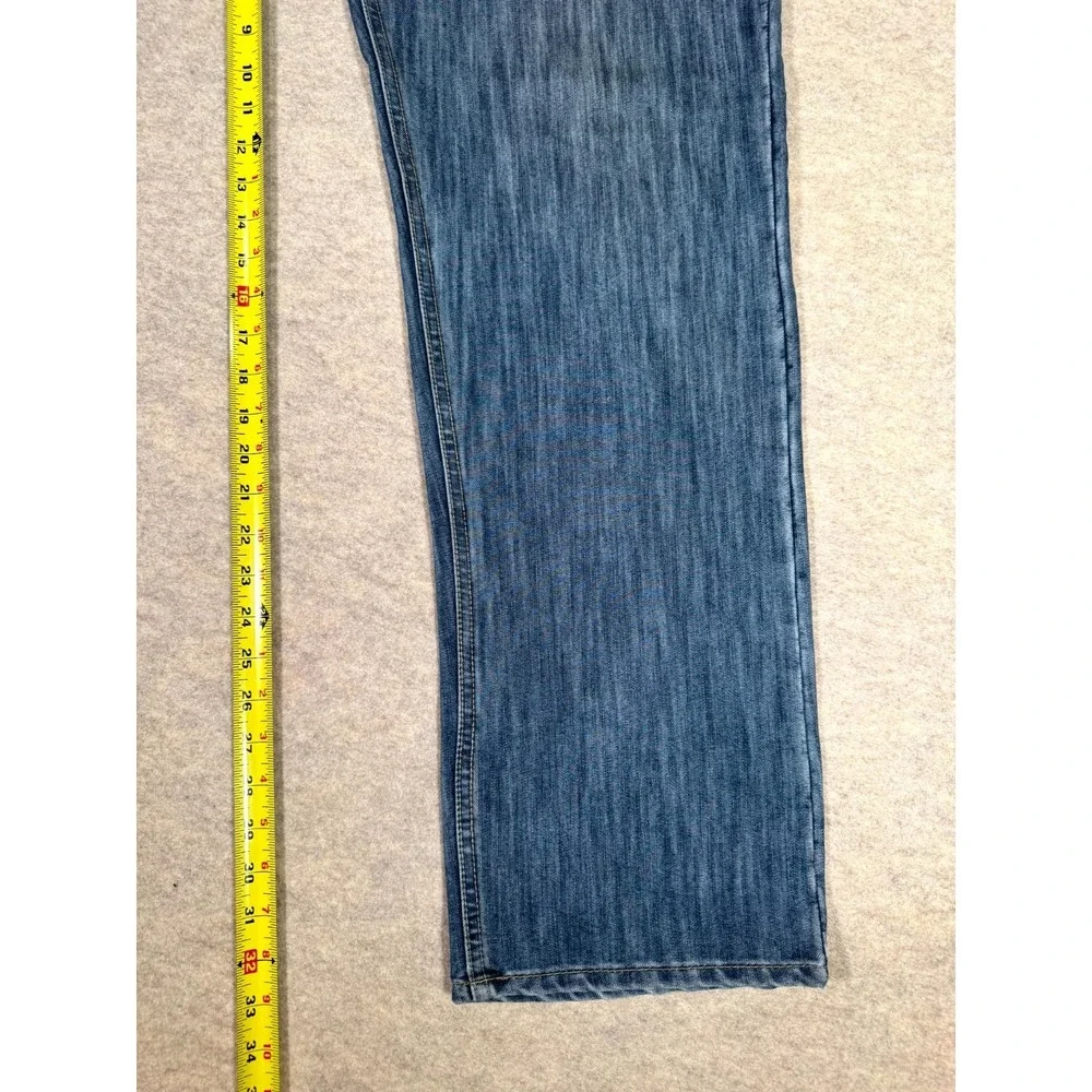 Levis 501 Original Jeans Mens 42x34 Blue Denim Button Fly Mid‎ Rise Straight Leg